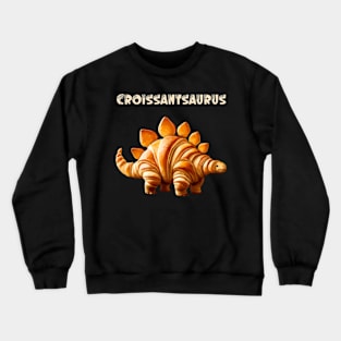 Dinosaur Croissant Bakery Lovers Men Women Kids Funny Cute Crewneck Sweatshirt